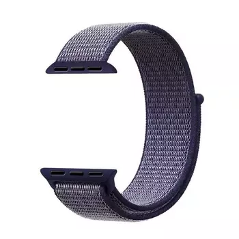 Microsonic Apple Watch Series 8 45mm Hasırlı Kordon Woven Sport Loop Lacivert