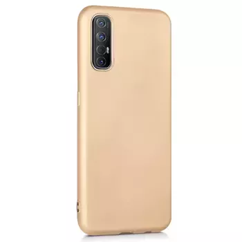 Microsonic Matte Silicone Oppo Reno 3 Pro Kılıf Gold