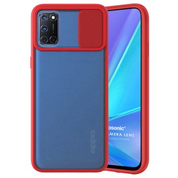 Microsonic Oppo A92 Kılıf Slide Camera Lens Protection Kırmızı