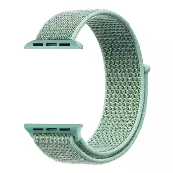 Microsonic Apple Watch Series 8 45mm Hasırlı Kordon Woven Sport Loop Yeşil