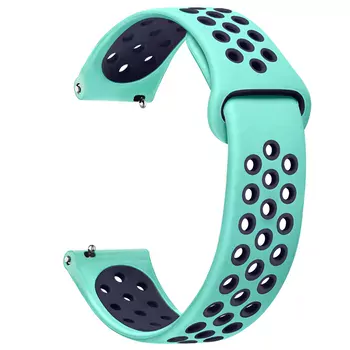 Microsonic Huawei Watch GT 6 46mm Rainbow Gently Band Kordon Yeşil Lacivert