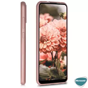 Microsonic Matte Silicone Samsung Galaxy M11 Kılıf Rose Gold