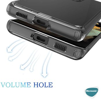 Microsonic Samsung Galaxy S21 Ultra Kılıf Komple Gövde Koruyucu Silikon Şeffaf