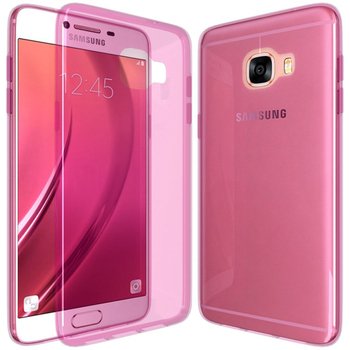 CaseUp Samsung Galaxy C7 Kılıf Transparent Soft Pembe