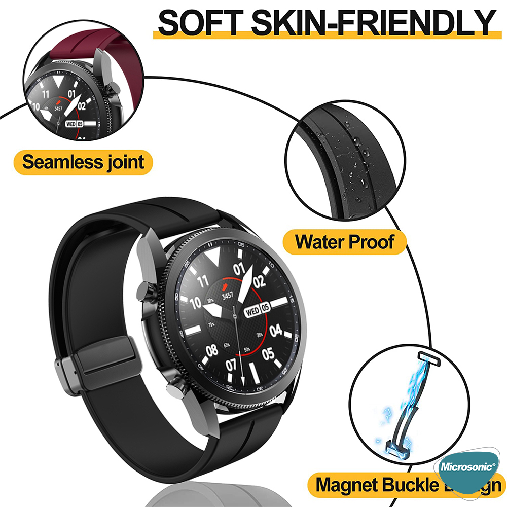 Microsonic Huawei Watch Ultimate 2 Kordon Ribbon Line Bordo