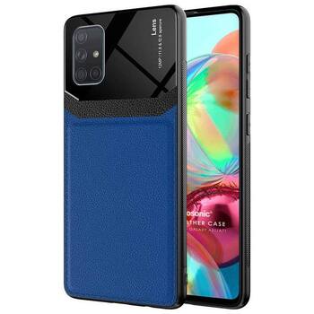 Microsonic Samsung Galaxy A71 Kılıf Uniq Leather Lacivert