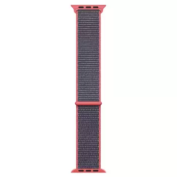 Microsonic Apple Watch Series 8 45mm Hasırlı Kordon Woven Sport Loop Koyu Pembe