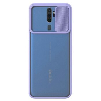 Microsonic Oppo A9 2020 Kılıf Slide Camera Lens Protection Lila