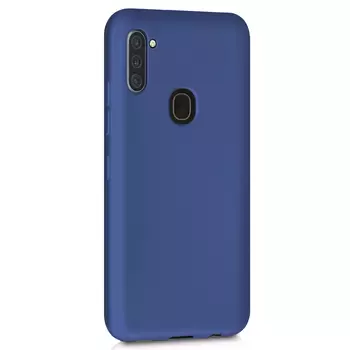 Microsonic Matte Silicone Samsung Galaxy M11 Kılıf Lacivert