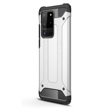 Microsonic Samsung Galaxy S20 Ultra Kılıf Rugged Armor Gümüş