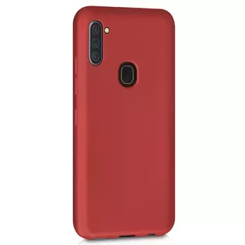 Microsonic Matte Silicone Samsung Galaxy M11 Kılıf Kırmızı