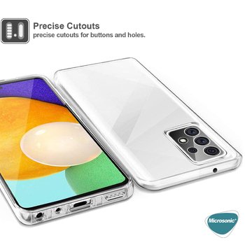 Microsonic Samsung Galaxy A52 Kılıf Komple Gövde Koruyucu Silikon Şeffaf