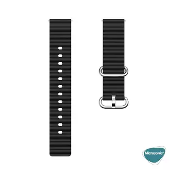 Microsonic Huawei Watch 5 46mm Kordon Ocean Band Siyah
