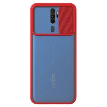 Microsonic Oppo A9 2020 Kılıf Slide Camera Lens Protection Kırmızı