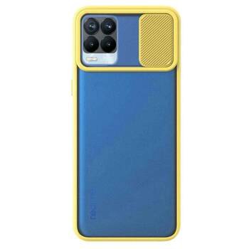 Microsonic Realme 8 Pro Kılıf Slide Camera Lens Protection Sarı