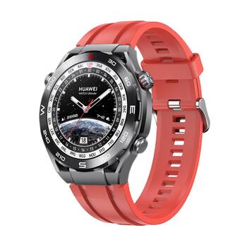 Microsonic Huawei Watch Ultimate 2 Kordon, Silicone Sport Band Kırmızı