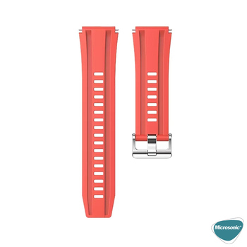 Microsonic Huawei Watch Ultimate 2 Kordon, Silicone Sport Band Kırmızı