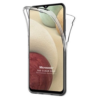 Microsonic Samsung Galaxy A12 Kılıf Komple Gövde Koruyucu Silikon Şeffaf