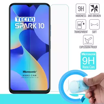 Microsonic TECNO Spark 10 4G Nano Glass Cam Ekran Koruyucu