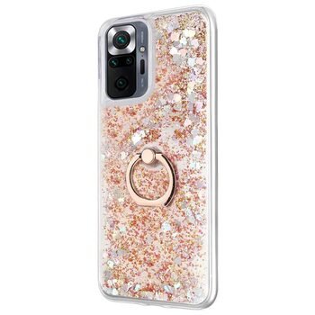 Microsonic Xiaomi Redmi Note 10 Pro Max Kılıf Glitter Liquid Holder Gold