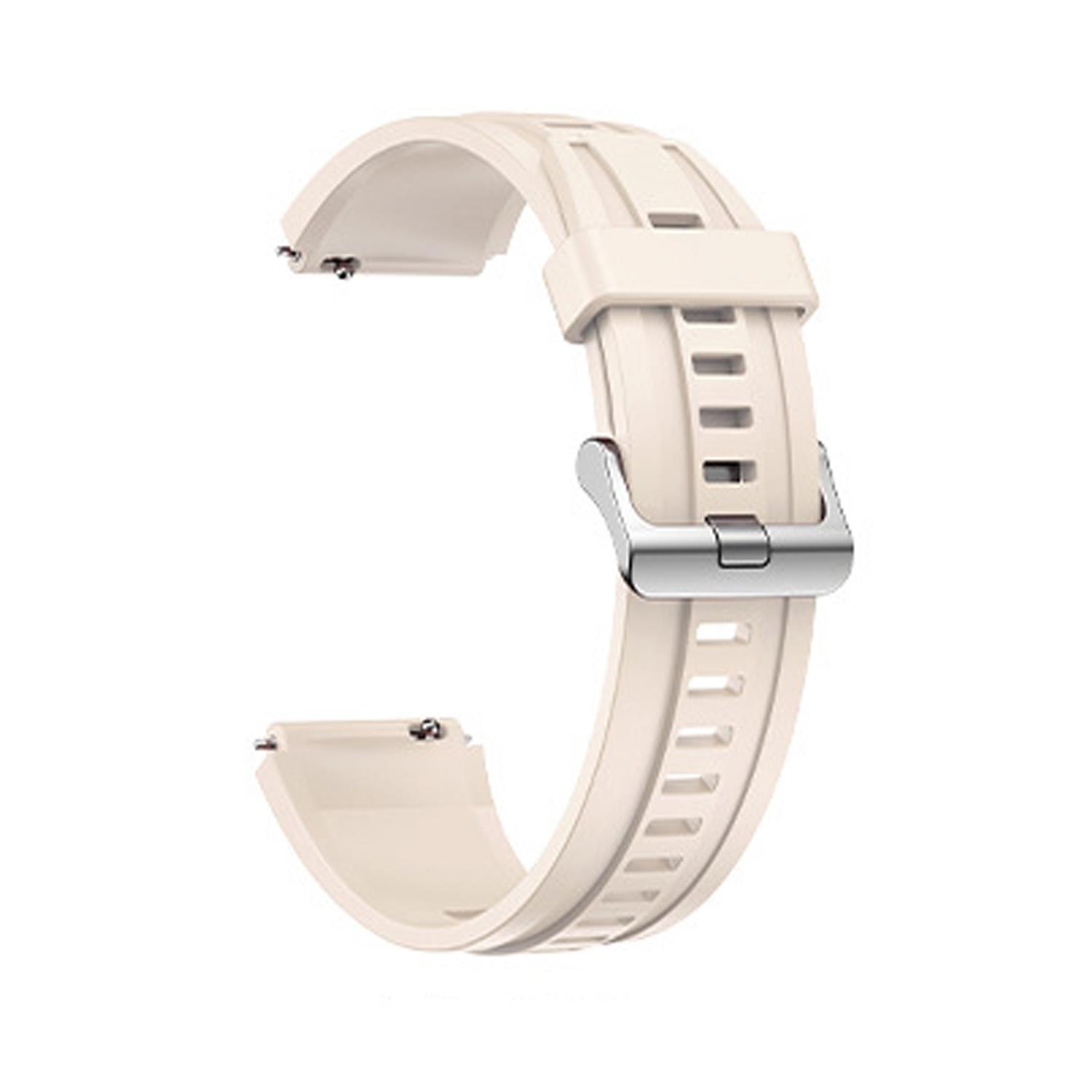 Microsonic Huawei Watch Ultimate 2 Kordon, Silicone Sport Band Bej