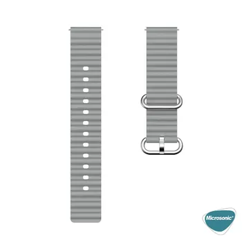 Microsonic Huawei Watch 5 46mm Kordon Ocean Band Gri