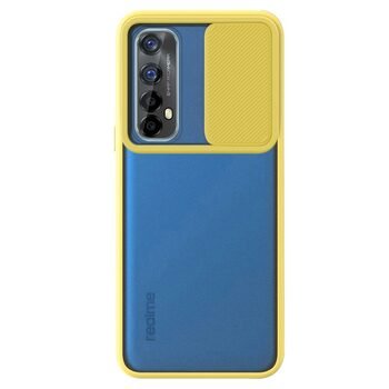 Microsonic Realme 7 Kılıf Slide Camera Lens Protection Sarı