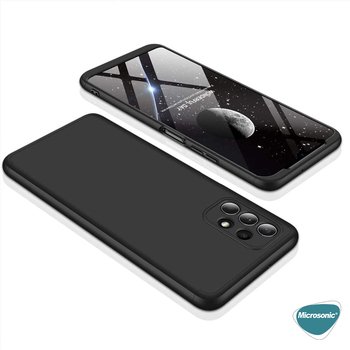 Microsonic Samsung Galaxy A32 4G Kılıf Double Dip 360 Protective AYS Siyah Kırmızı