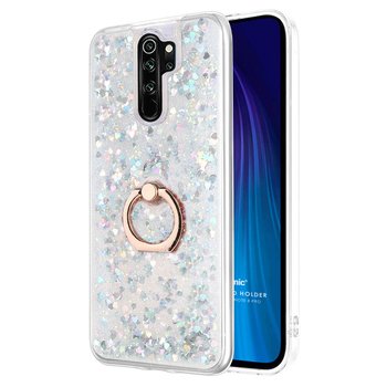 Microsonic Xiaomi Redmi Note 8 Pro Kılıf Glitter Liquid Holder Gümüş