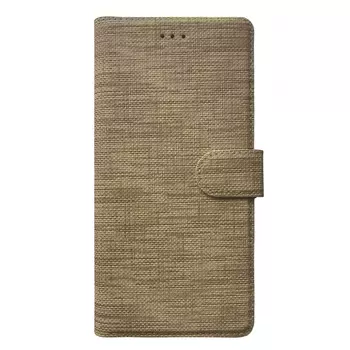 Microsonic Huawei P40 Lite Kılıf Fabric Book Wallet Gold