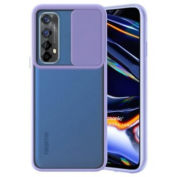 Microsonic Realme 7 Kılıf Slide Camera Lens Protection Lila