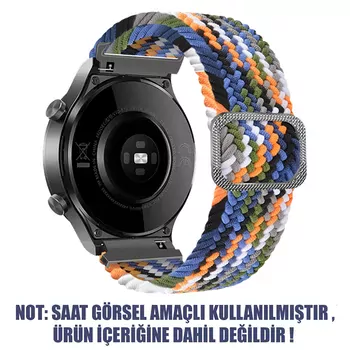 Microsonic Huawei Watch 5 46mm Kordon Braided Loop Band Renkli