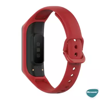 Microsonic Samsung Galaxy Fit e R375 Silikon Kordon Kırmızı