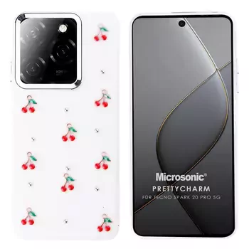Microsonic TECNO Spark 20 Pro Kılıf PrettyCharm Cherry