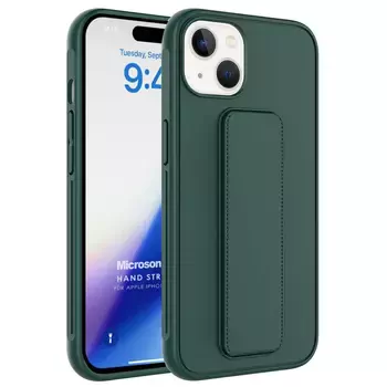 Microsonic Apple iPhone 15 Plus Kılıf Hand Strap Koyu Yeşil