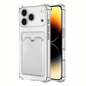 Microsonic Apple iPhone 17 Pro Card Slot Shock Kılıf Şeffaf