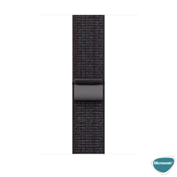 Microsonic Apple Watch Series 8 45mm Kordon Terra Sport Loop Siyah