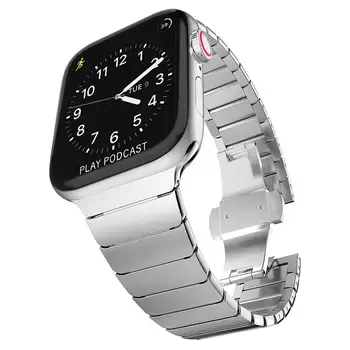 Microsonic Apple Watch Ultra 2 Kordon Link Bracelet Band Gümüş