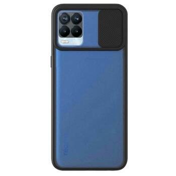 Microsonic Realme 8 Kılıf Slide Camera Lens Protection Siyah