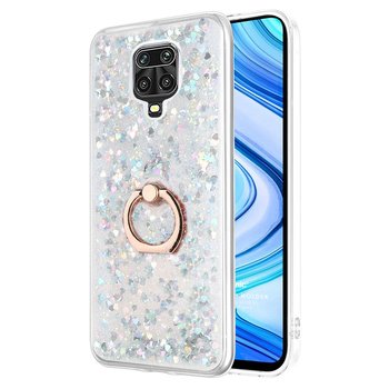 Microsonic Xiaomi Redmi Note 9 Pro Max Kılıf Glitter Liquid Holder Gümüş