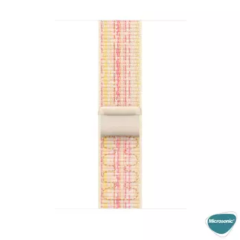 Microsonic Apple Watch Series 8 45mm Kordon Terra Sport Loop Pembe