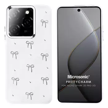 Microsonic TECNO Spark 20 Pro Kılıf PrettyCharm Bow