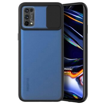 Microsonic Realme 7 Pro Kılıf Slide Camera Lens Protection Siyah