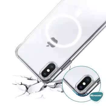 Microsonic Apple iPhone X Kılıf MagSafe Clear Soft Şeffaf