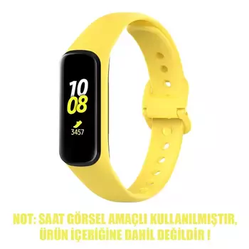 Microsonic Samsung Galaxy Fit 2 Silikon Kordon Sarı