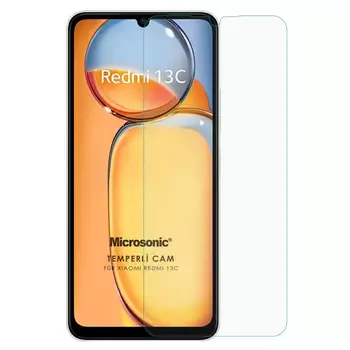 Microsonic Xiaomi Poco C65 Tempered Glass Cam Ekran Koruyucu