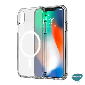 Microsonic Apple iPhone XS Kılıf MagSafe Clear Soft Şeffaf