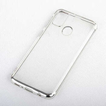 Microsonic Samsung Galaxy M31 Kılıf Skyfall Transparent Clear Gümüş