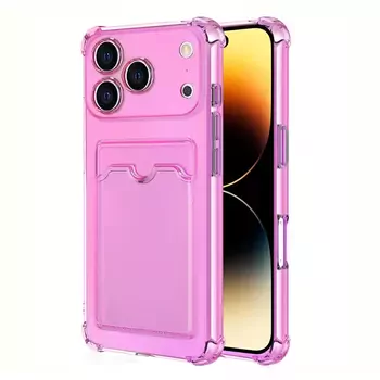 Microsonic Apple iPhone 17 Pro Card Slot Shock Kılıf Pembe