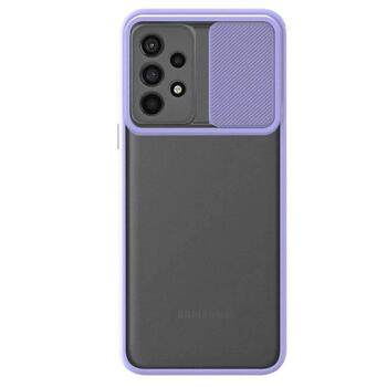 Microsonic Samsung Galaxy A73 5G Kılıf Slide Camera Lens Protection Lila